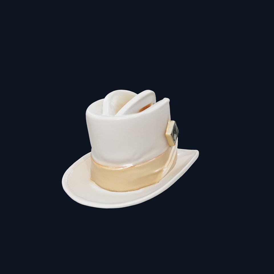 Elegant Vintage Hat with Decorative Accents Model Pack